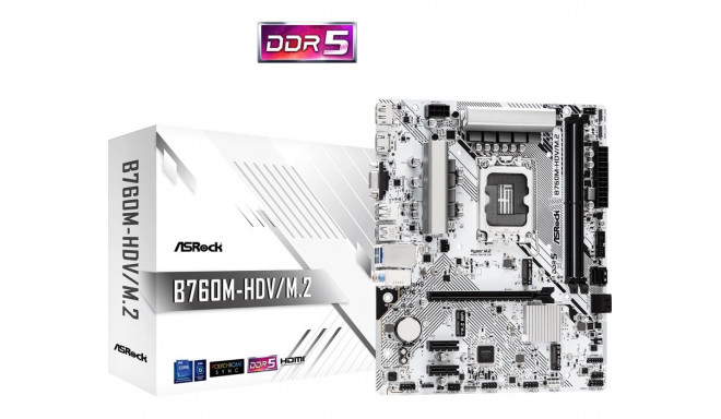 ASRock mainboard Intel B760 Express LGA1700 Micro-ATX DDR5x2 2xPCI-Express 3.0 1