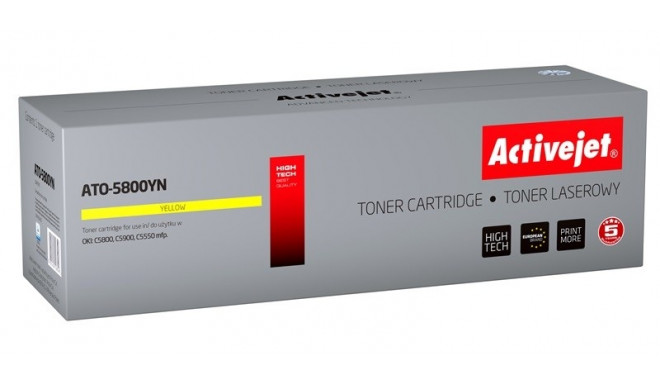 Activejet ATO-5800YN toner (replacement for OKI 43324421; Supreme; 5000 pages; yellow)