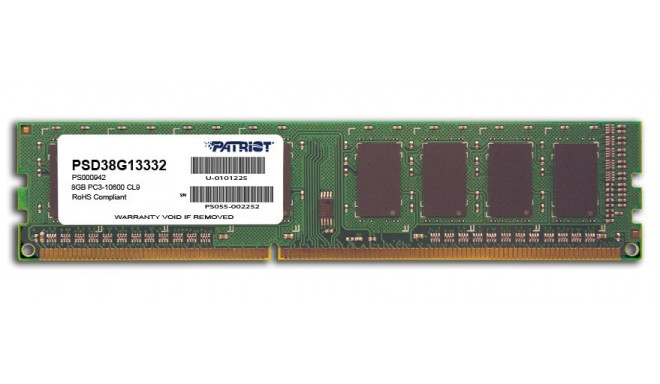Patriot RAM 8GB PC3-10600 1x8GB DDR3 1333MHz