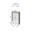 Cama wardrobe LOTTA 2D2D wotan oak + mat black
