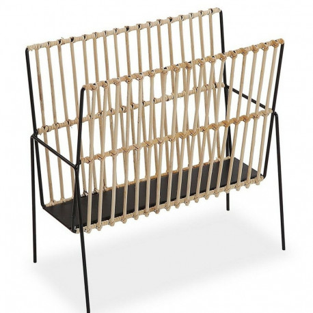 Magazine rack Versa Metal Resin MDF Wood 19 x 35,5 x 36 cm