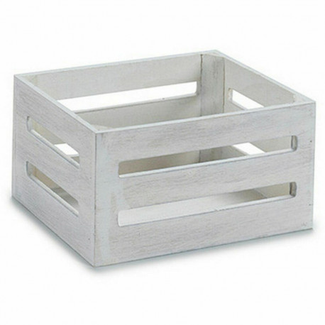 Decorative box White Wood 16 x 8 x 11 cm (60 Units)