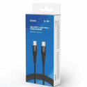 Kaabel USB C Savio CL-159 Must 1 m