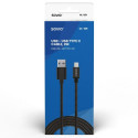 USB A to USB C Cable Savio CL-129 Black 2 m