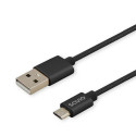 USB A - USB C Kaabel Savio CL-129 Must 2 m