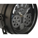 Table clock Home ESPRIT Black Silver Metal Crystal 18 x 17 x 33 cm