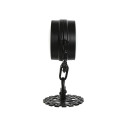 Table clock Home ESPRIT Black Silver Metal Crystal 18 x 17 x 33 cm