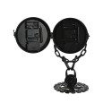 Table clock Home ESPRIT Black Silver Metal Crystal 18 x 17 x 33 cm