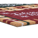 Kāju slaukāmais paklājs DKD Home Decor Balts Brūns Sarkans Zaļš PVC Kokosriekstu šķiedra 60 x 40 x 1