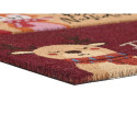 Doormat DKD Home Decor Red Multicolour PVC Coconut Fibre 60 x 40 x 1,5 cm (2 Units)