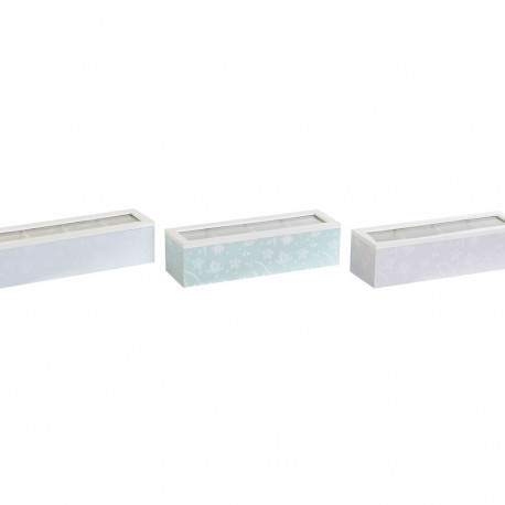 Infusioonide Karp DKD Home Decor Sinine Roheline Lillla Kristall Puit MDF (3 Ühikut)