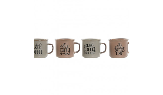 4 Piece Mug Set Home ESPRIT Blue Pink Stoneware 285 ml 9 x 7 x 8 cm