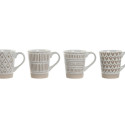 Набор из 4 кружек Mug Home ESPRIT Белый Бежевый Керамика Boho 360 ml