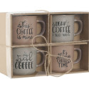 4 Piece Mug Set Home ESPRIT Blue Pink Stoneware