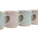 Набор из 4 кружек Mug Home ESPRIT Синий Розовый Керамика город