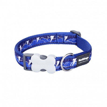 Dog collar Red Dingo STYLE LIGHTNING Navy Blue