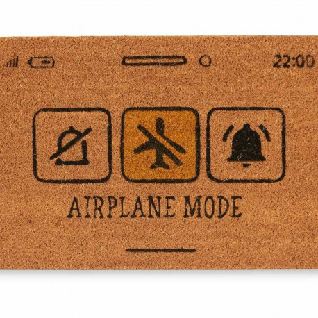 Kāju slaukāmais paklājs Airplane Mode Dzeltens Dabisks 60 x 1 x 40 cm (12 gb.)