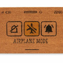 Doormat Airplane Mode Yellow Natural 60 x 1 x 40 cm (12 Units)