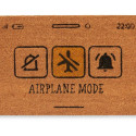 Doormat Airplane Mode Yellow Natural 60 x 1 x 40 cm (12 Units)
