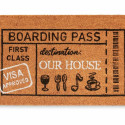 Doormat Boarding Pass Natural 60 x 1 x 40 cm (12 Units)
