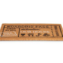 Doormat Boarding Pass Natural 60 x 1 x 40 cm (12 Units)