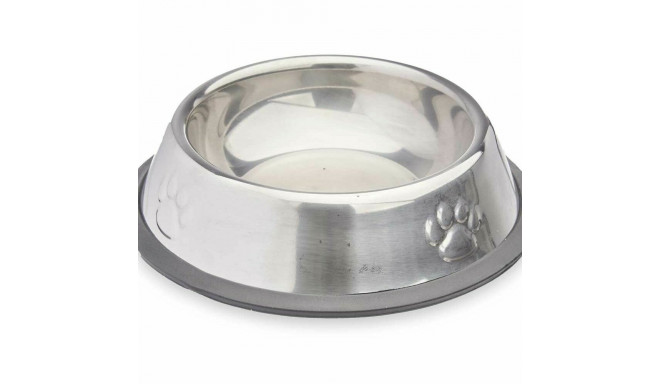 Dog Feeder Mascow 312 312 Grey Silver Rubber Metal 15 x 4 x 15 cm 16 x 3,5 x 16 cm (24 Units)
