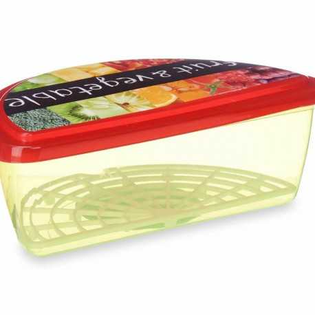 Lunch box Leknes TP581-3 Multicolour Plastic 23 x 8 x 13 cm Fruits and vegetables (24 Units)