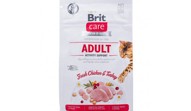 Kaķu barība Brit Care Grain Free Activity Support Adult Pieaugušais Cālis Turcija 400 g