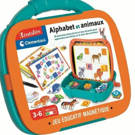 Board game Clementoni Magnetic Letters & Animals Case 27 x 23 x 5 cm 28 x 6 x 24 cm