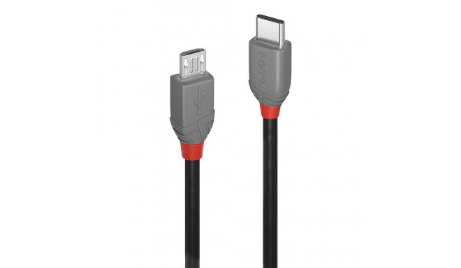 USB Cable LINDY 36892 Black Black/Grey 2 m