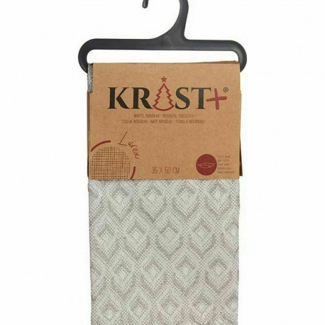 Place mat Rhombus Silver 50 x 35 cm (12 Units)