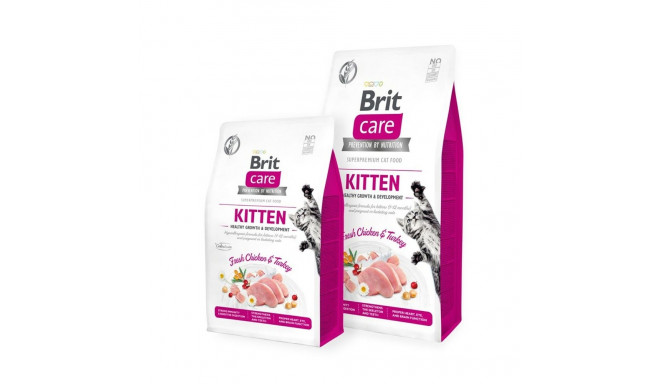 Kassitoit Brit  Care Grain Free Kitten Healthy growth and development Täiskasvanu Kana Türgi 7 kg