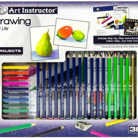 Joonistuskomplekt Royal & Langnickel Art Instructor 36 Tükid, osad
