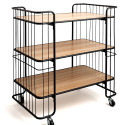Serving trolley Vinthera Moa Black Steel 75 x 45 x 85 cm