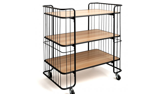 Serving trolley Vinthera Moa Black Steel 75 x 45 x 85 cm