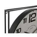 Wall Clock Home ESPRIT White Black Metal MDF Wood 62 x 6 x 65 cm (2 Units)