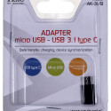 Mikro-USB ja USB-C Adapter Savio AK-31 / B