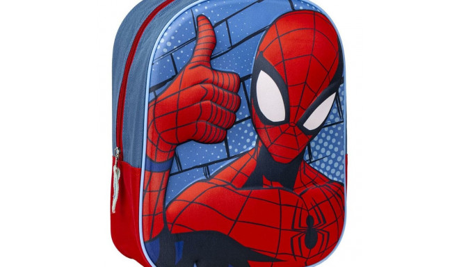 3D-Laste seljakott Spider-Man Punane Sinine 25 x 31 x 10 cm