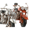 Decorative Figure Home ESPRIT Motorbike Grey Orange Vintage 27 x 11 x 15 cm (2 Units)