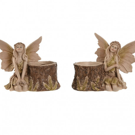 Dekoratiivkuju Home ESPRIT Pruun Haldjas 18 x 10 x 15 cm (2 Ühikut)