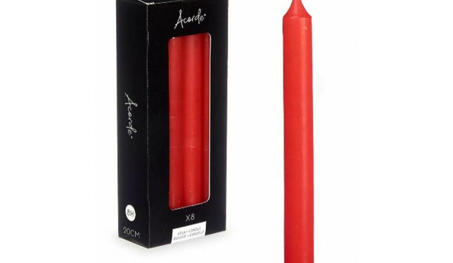 Küünla Komplekt Acorde 126-C-AR 126-C-AR Punane 2 x 2 x 20 cm 8,5 x 21 x 4,5 cm (12 Ühikut)