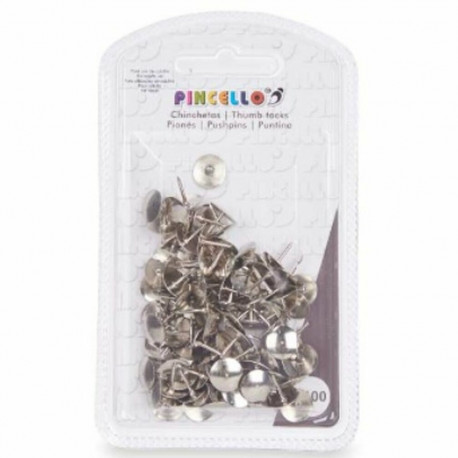 Drawing pins Pincello Silver Metal (24 Units)