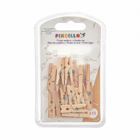 Clamps Pincello 399 399 Brown Wood Small (24 Units)