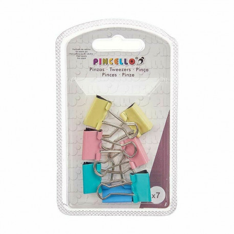 Зажимы Pincello 387 Разноцветный Металл Клип Маленький (24 штук)