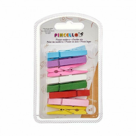 Clamps Pincello 398 398 Multicolour Wood Large (24 Units)