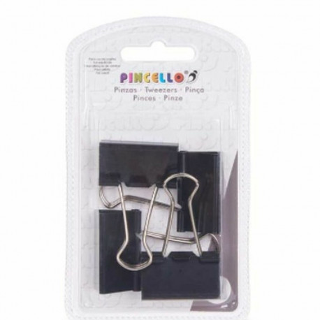 Зажимы Pincello 392 Чёрный Металл Клип Большой (24 штук)
