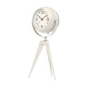 Table clock Tripod White Metal 12 x 30 x 12 cm (4 Units)