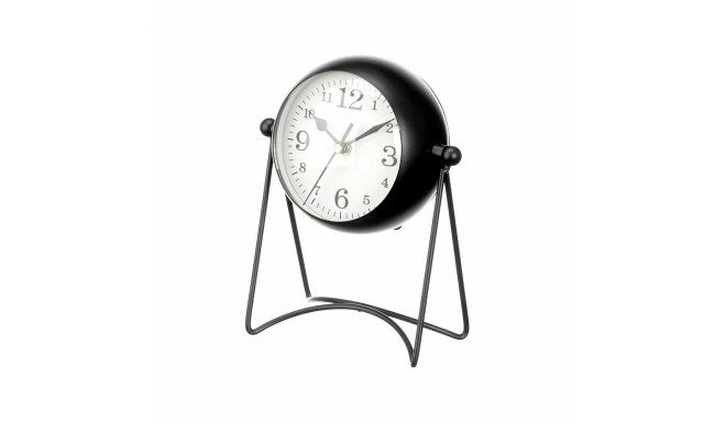 Table clock Black Metal 15,5 x 20 x 11 cm (4 Units)