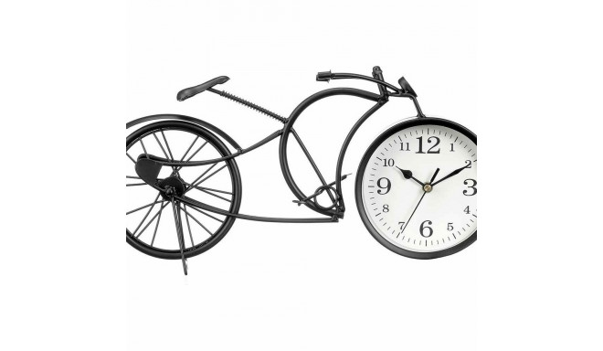 Table clock Bicycle Black Metal 40 x 19,5 x 7 cm (4 Units)