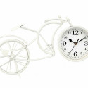 Table clock Bicycle White Metal 40 x 19,5 x 7 cm (4 Units) Table clock Bicycle White Metal 40 x 19,5 x 7 cm (4 Units)